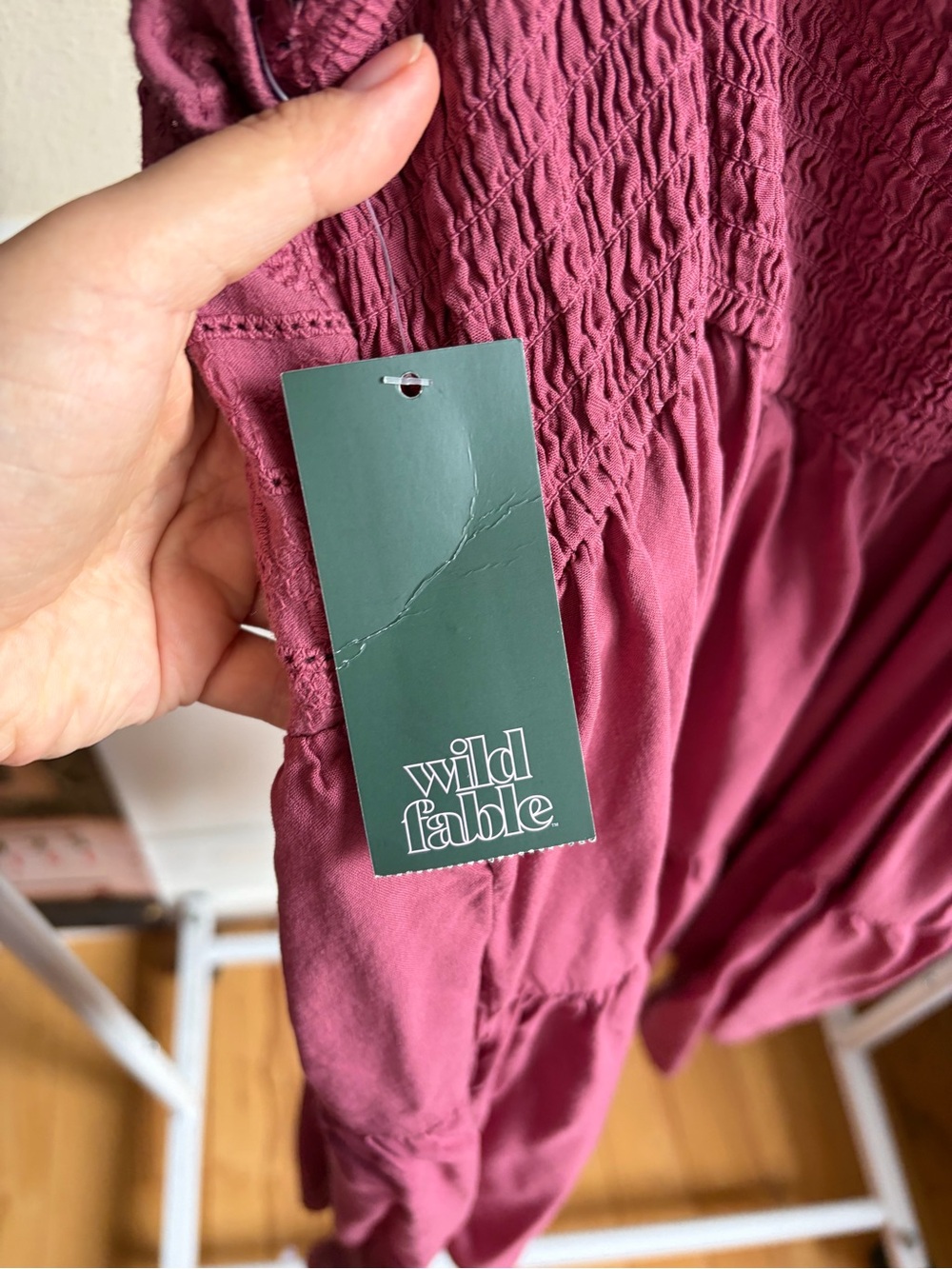 NWT wild fable Dusty Rose Spaghetti-Strap Tiered Mini Dress - Picture 2 of 3